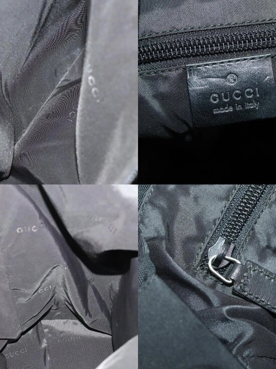 GUCCI Backpack Nylon Black Silver 019 0585 Auth bs33437 main image 15